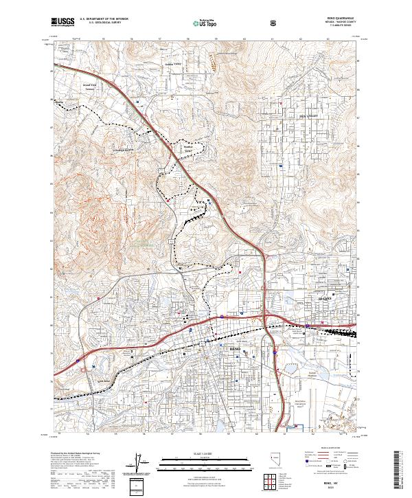 Reno 2023 topographic map thumbnail