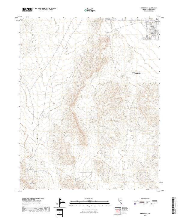 Bird Spring topographic map thumbnail