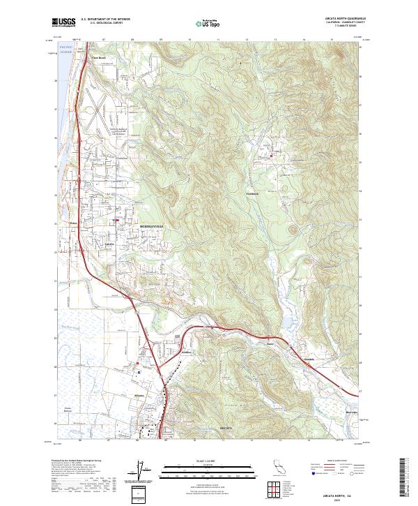 Arcata North topographic map thumbnail