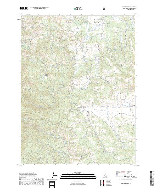 Babcock Peak topographic map thumbnail
