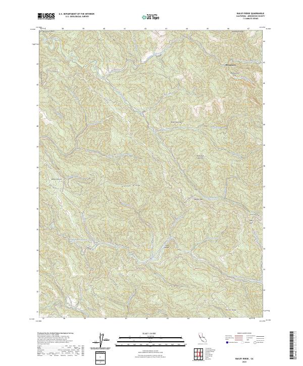 Bailey Ridge topographic map thumbnail
