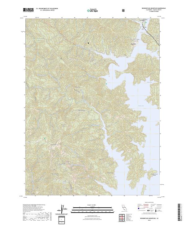 Bohemotash Mountain topographic map thumbnail