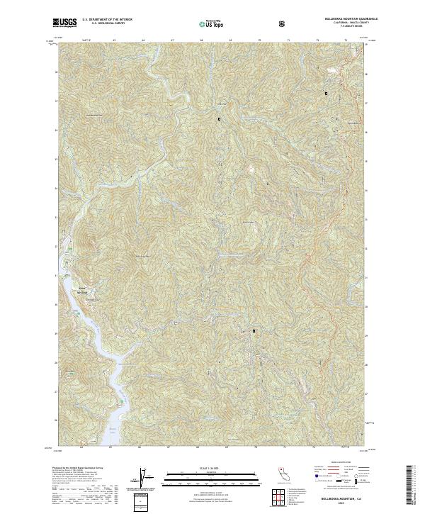 Bollibokka Mountain topographic map thumbnail