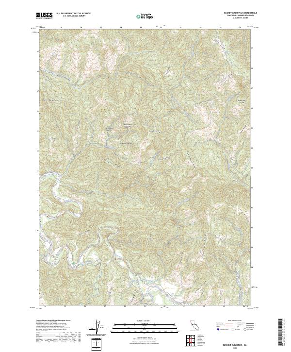 Buckeye Mountain topographic map thumbnail