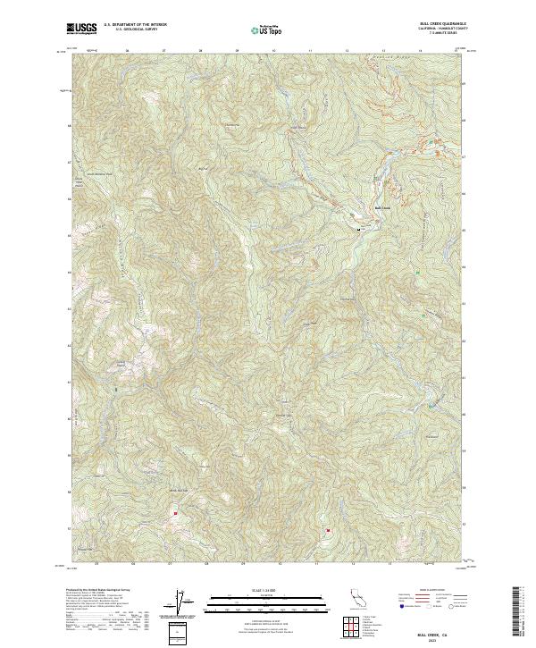 Bull Creek topographic map thumbnail