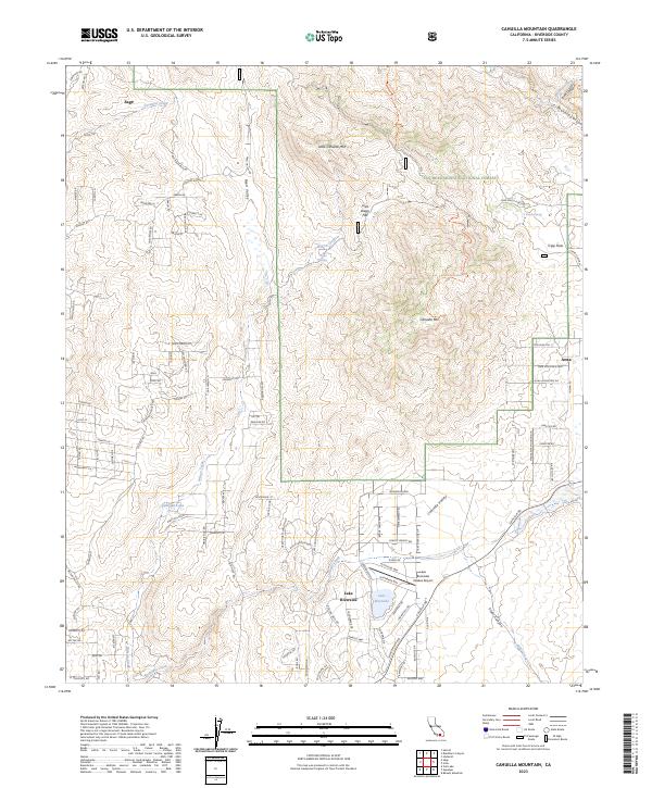 Cahuilla Mountain topographic map thumbnail