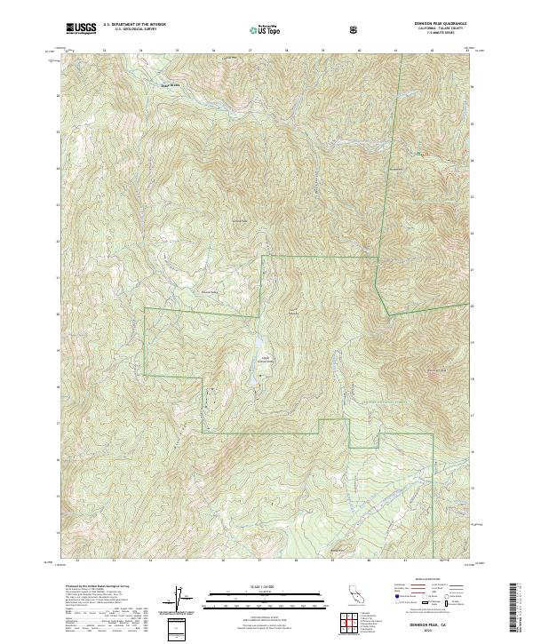 Dennison Peak 2023 topographic map thumbnail