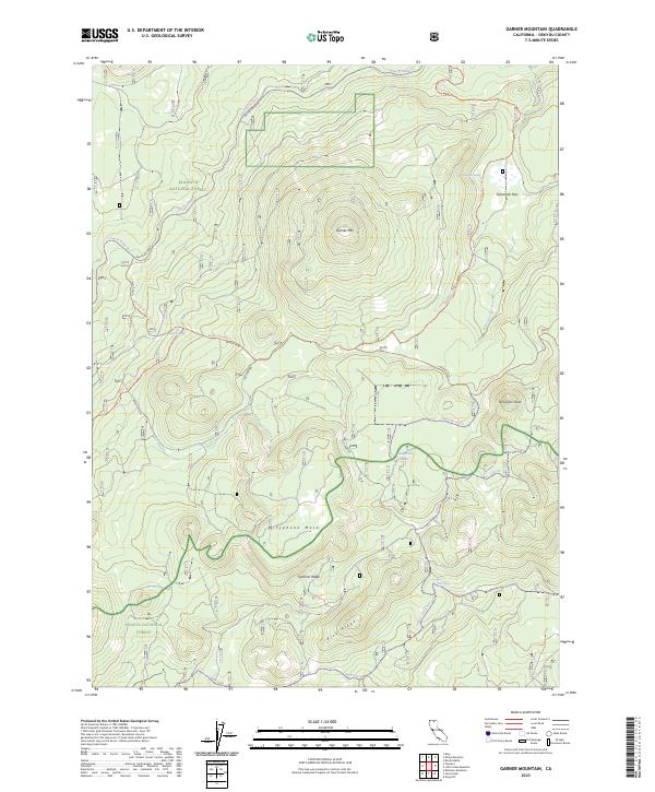 Garner Mountain 2023 topographic map thumbnail