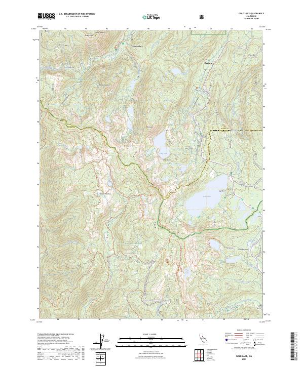 Gold Lake 2023 topographic map thumbnail