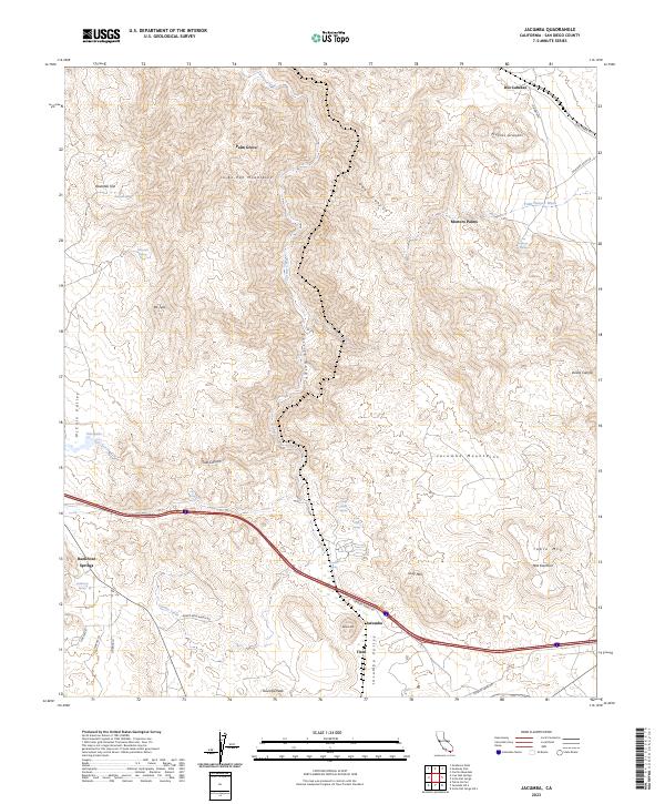 Jacumba 2023 topographic map thumbnail