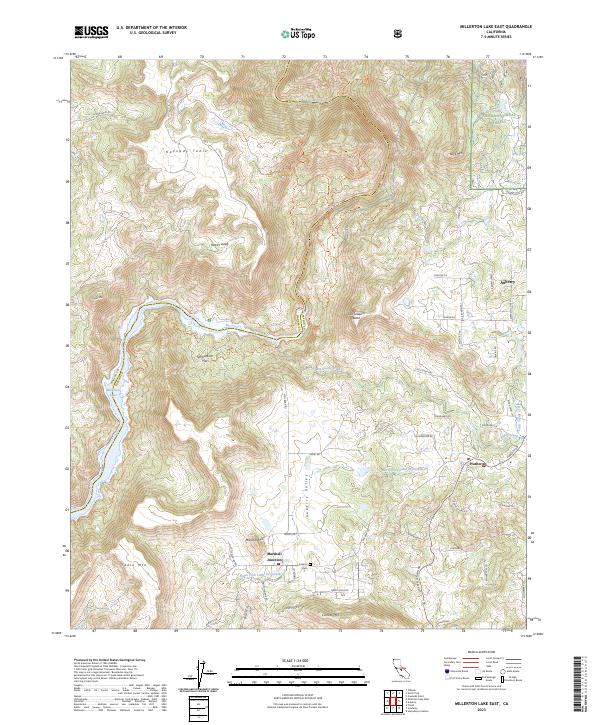 Millerton Lake East topographic map thumbnail