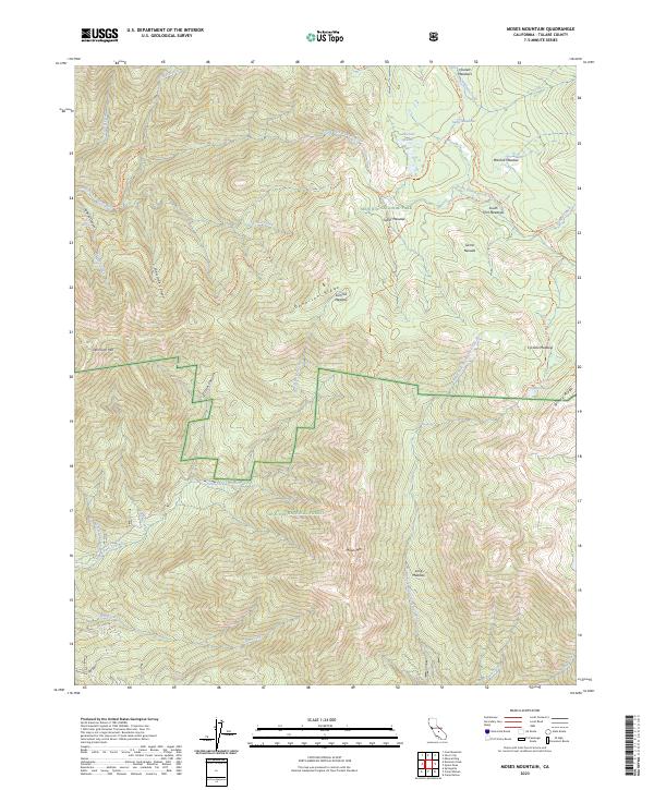 Moses Mountain 2023 topographic map thumbnail