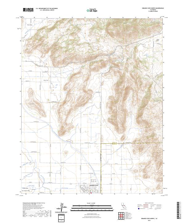 Orange Cove North 2023 topographic map thumbnail