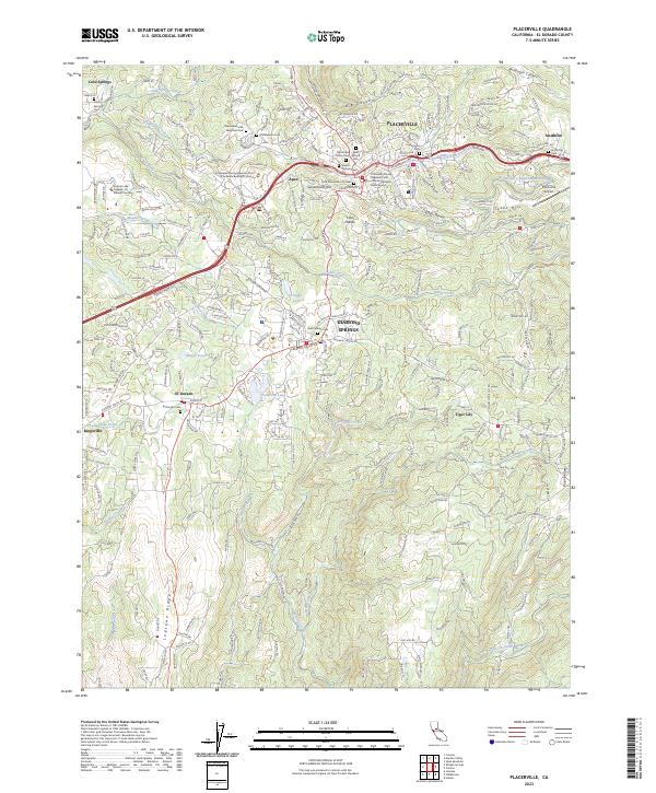 Placerville 2023 topographic map thumbnail