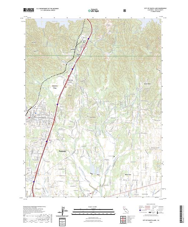 City of Shasta Lake 2023 topographic map thumbnail