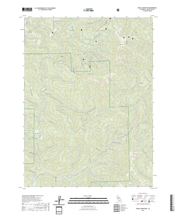 Schell Mountain 2023 topographic map thumbnail