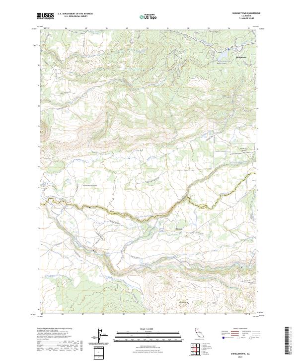 Shingletown 2023 topographic map thumbnail
