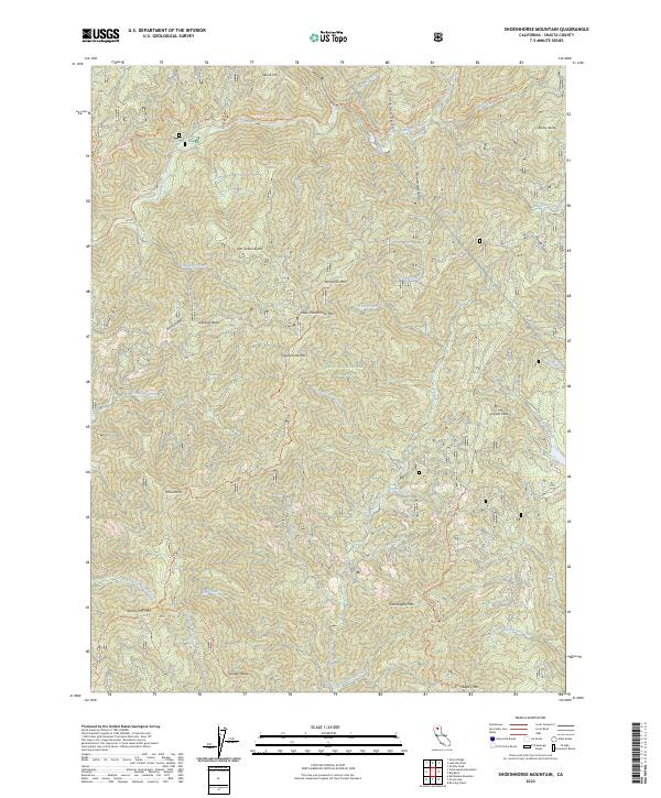 Shoeinhorse Mountain 2023 topographic map thumbnail