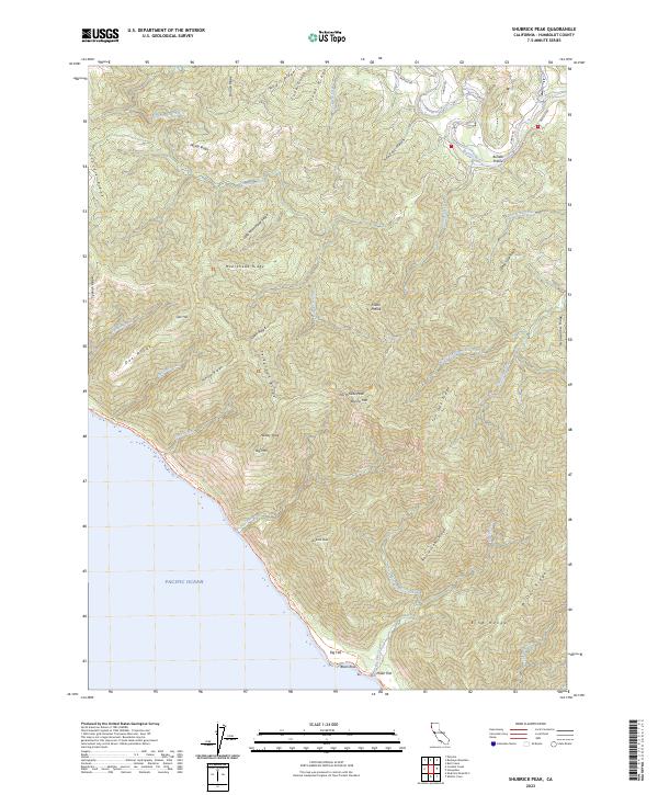 Shubrick Peak 2023 topographic map thumbnail