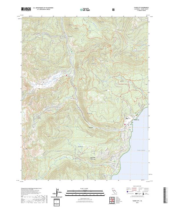 Tahoe City 2023 topographic map thumbnail