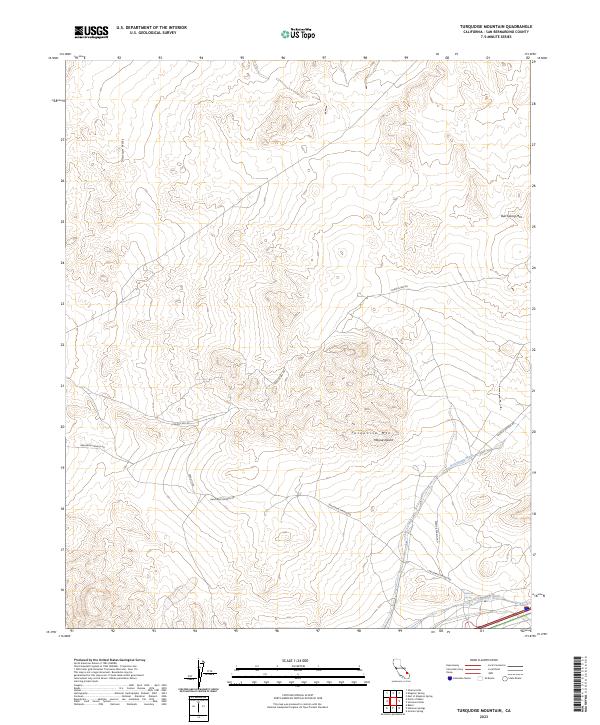 Turquoise Mountain 2023 topographic map thumbnail