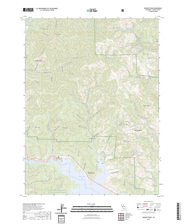 Whiskeytown 2023 topographic map thumbnail