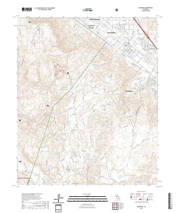 Wildomar 2023 topographic map thumbnail