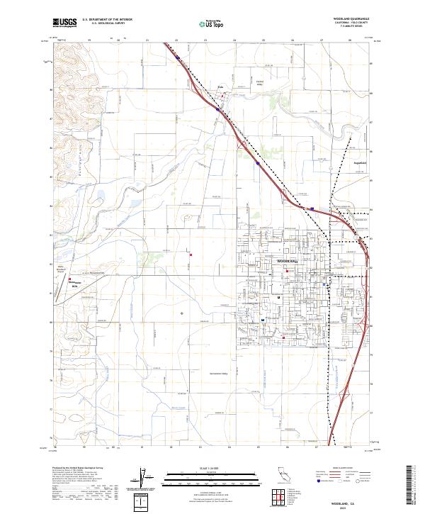 Woodland 2023 topographic map thumbnail