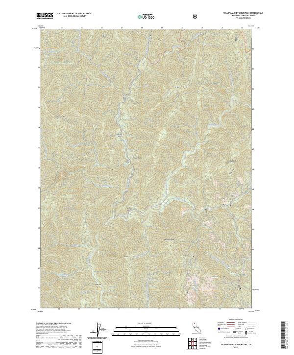 Yellowjacket Mountain 2023 topographic map thumbnail