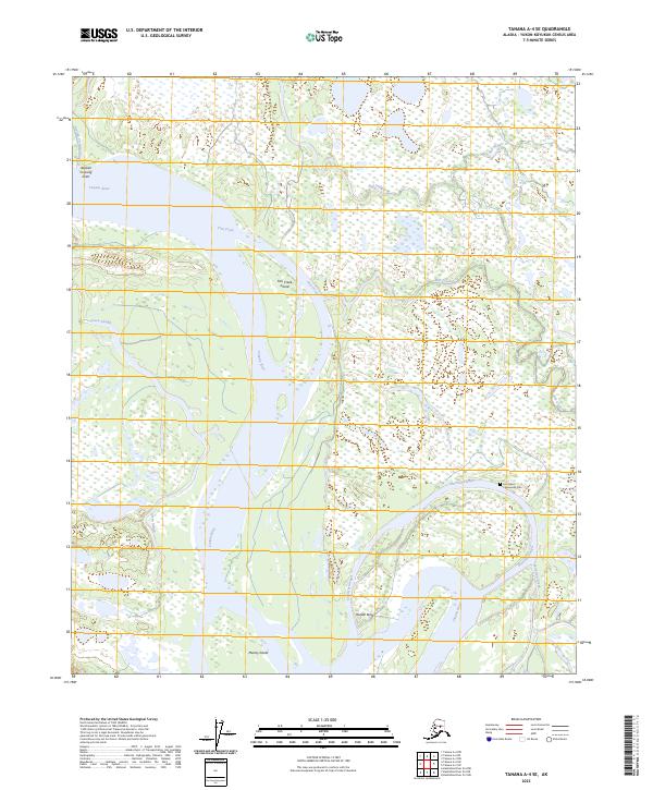 Tanana A-4 SE topographic map thumbnail