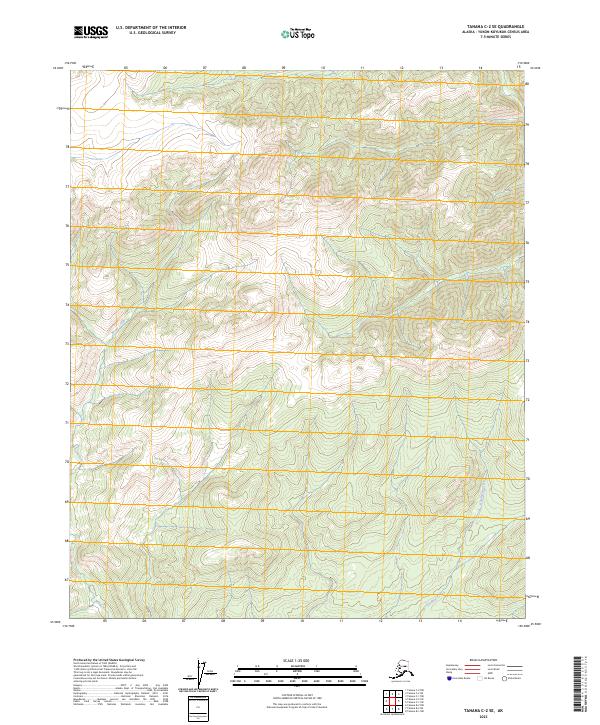 Tanana C-2 SE topographic map thumbnail