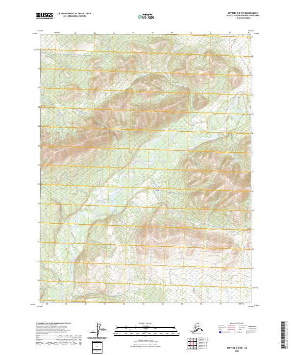 Bettles D-2 NW topographic map thumbnail