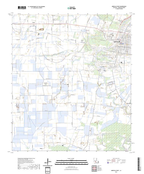 Abbeville West topographic map thumbnail