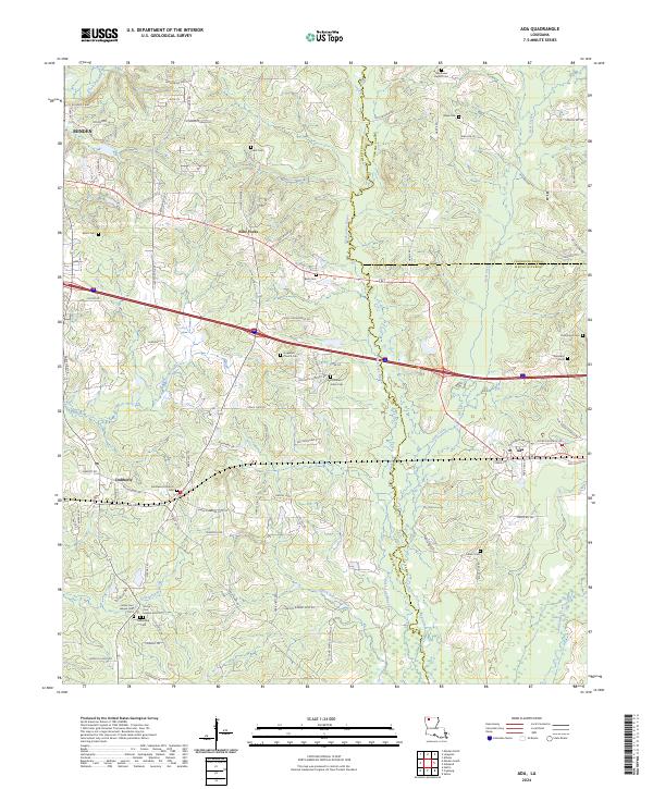 Ada topographic map thumbnail
