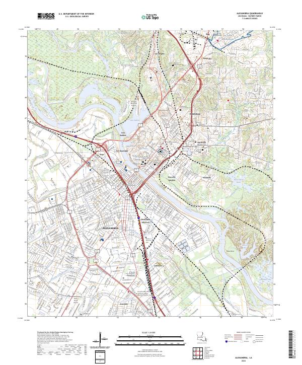 Alexandria topographic map thumbnail