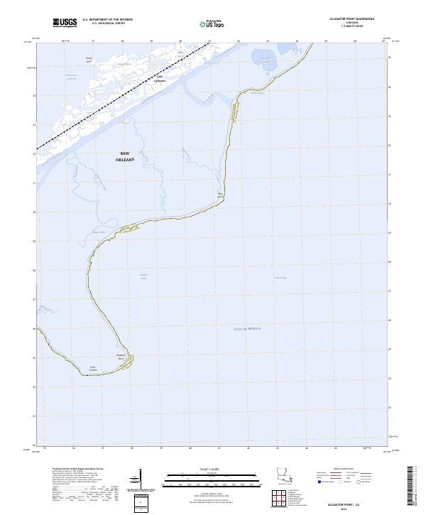 Alligator Point topographic map thumbnail