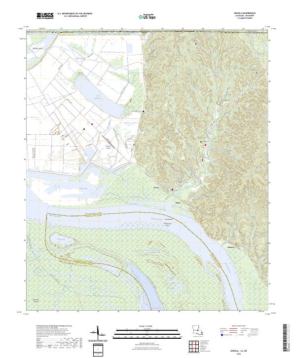 Angola topographic map thumbnail