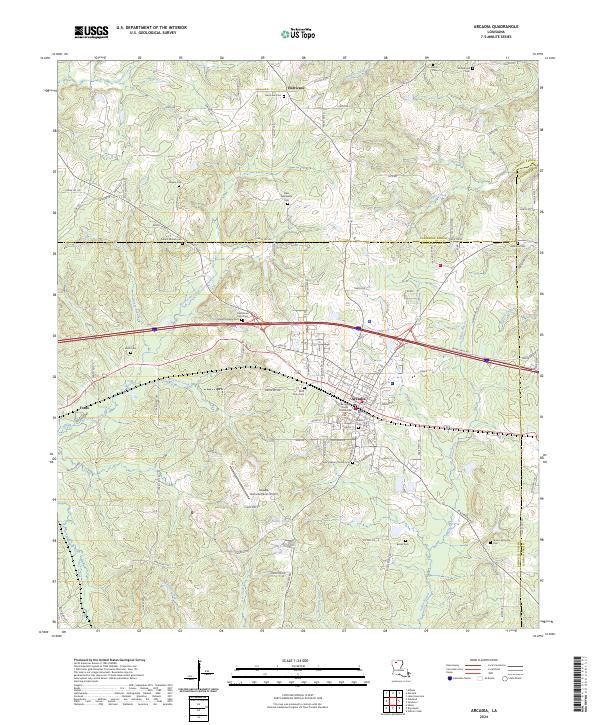 Arcadia topographic map thumbnail