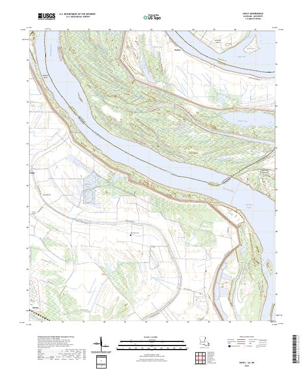 Ashly topographic map thumbnail