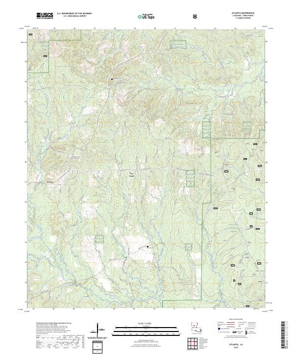 Atlanta topographic map thumbnail