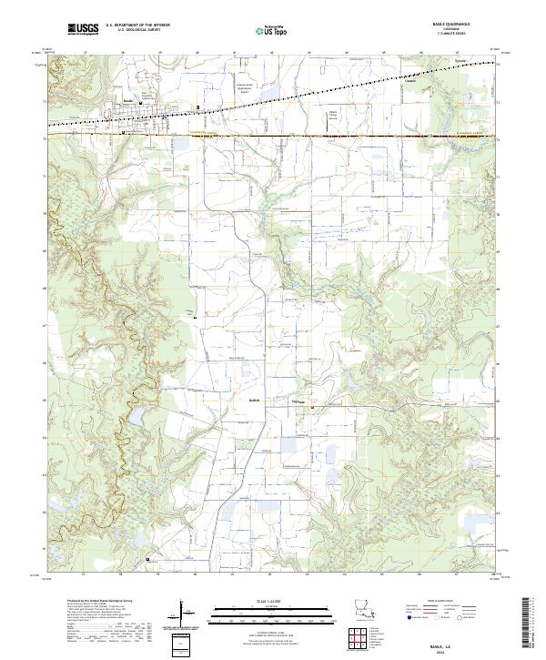 Basile topographic map thumbnail