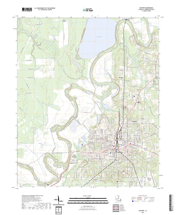 Bastrop topographic map thumbnail