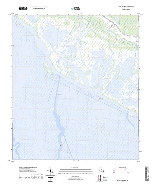 Bayou Cocodrie topographic map thumbnail