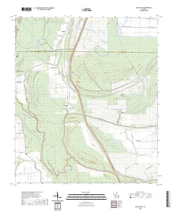 Bayou Jack topographic map thumbnail