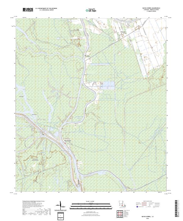 Bayou Sorrel topographic map thumbnail