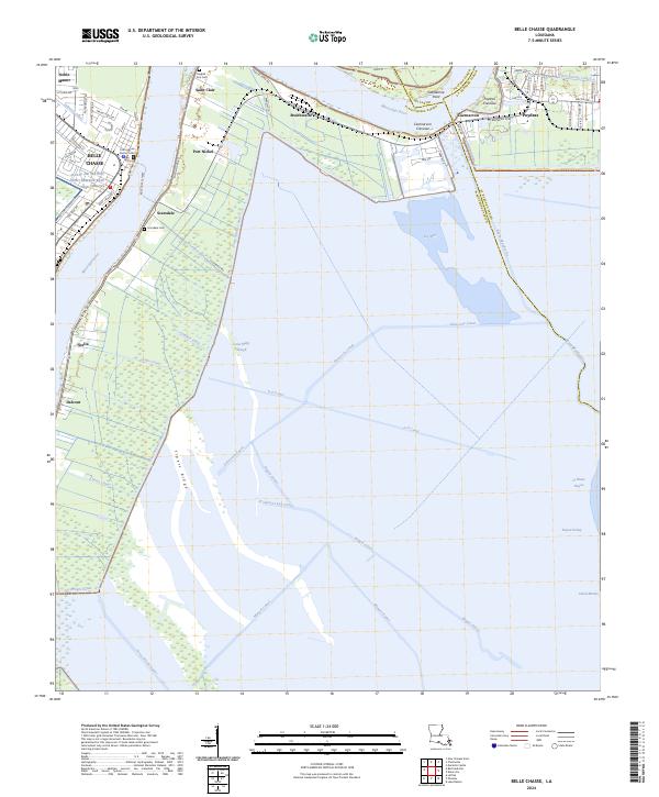 Belle Chasse topographic map thumbnail