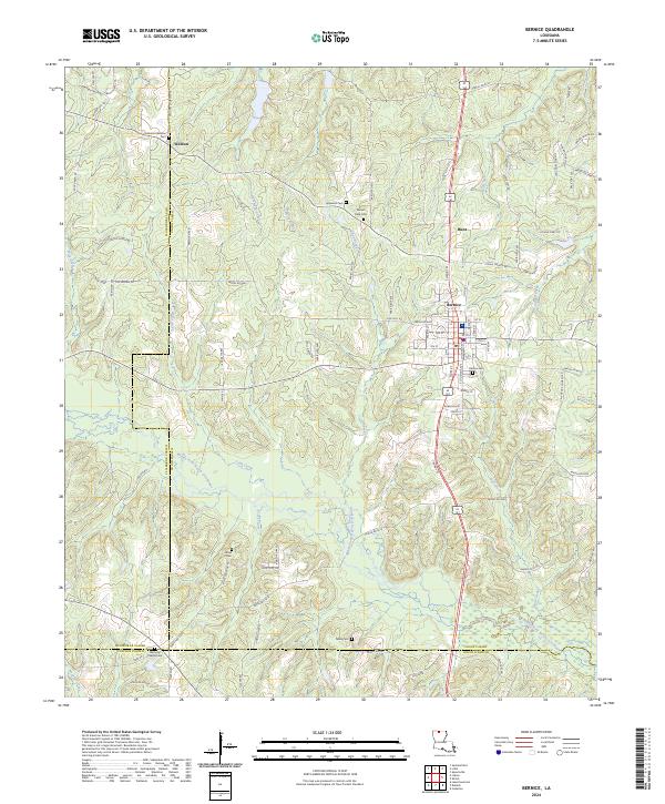 Bernice topographic map thumbnail