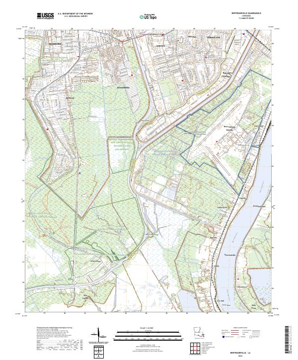 Bertrandville topographic map thumbnail