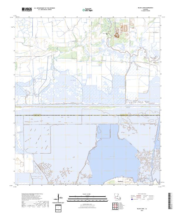 Black Lake topographic map thumbnail