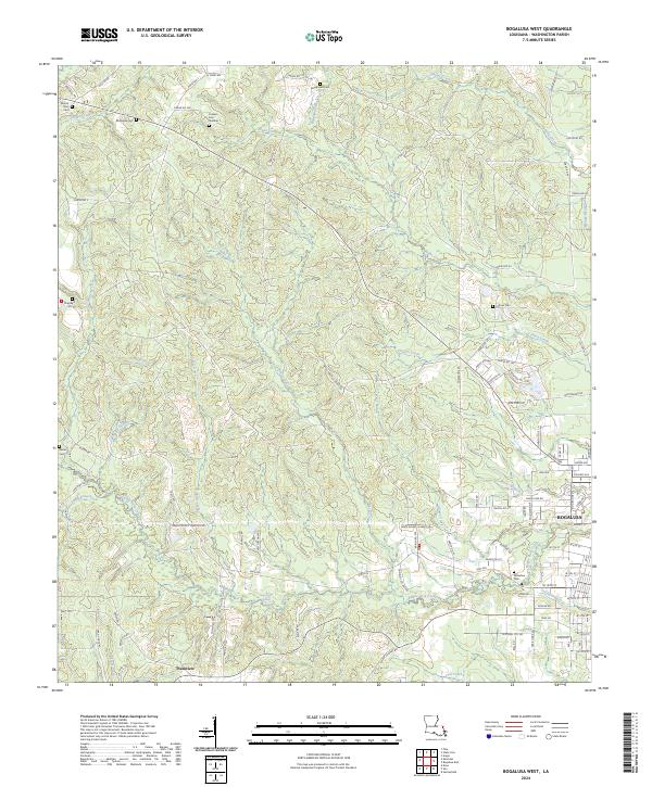 Bogalusa West topographic map thumbnail